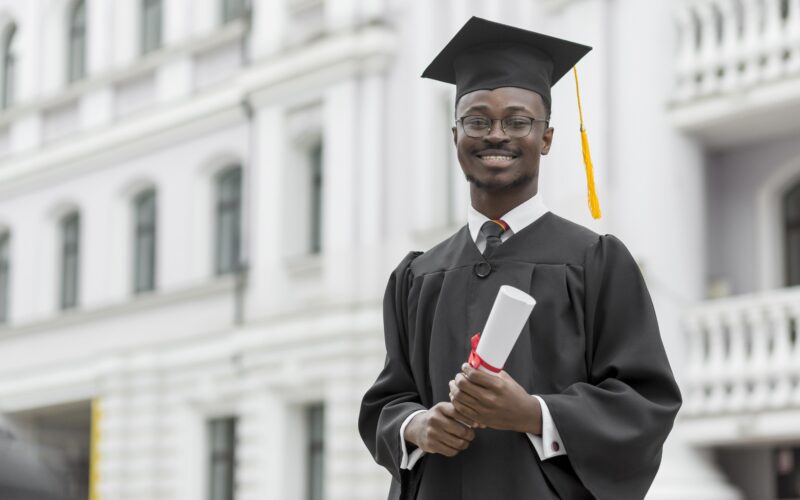 Medium shot smiley graduate student 1 scaled. [ Fulbright Scholarship. ]